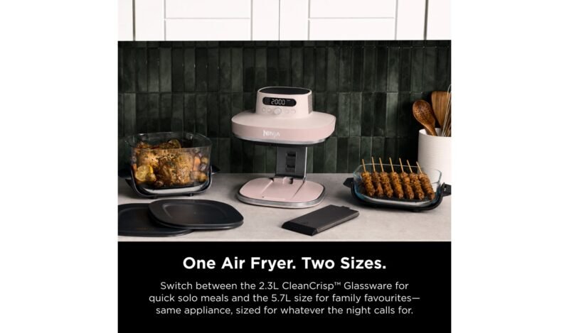 Ninja CRISPi Pro Glass Air Fryer - Bone White (AS101SMWH) - Image 9