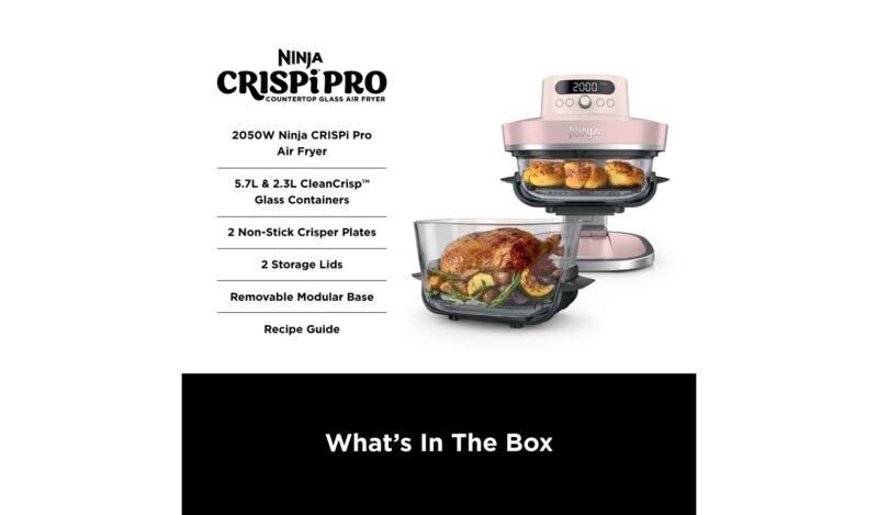 Ninja CRISPi Pro Glass Air Fryer - Bone White (AS101SMWH) - Image 14