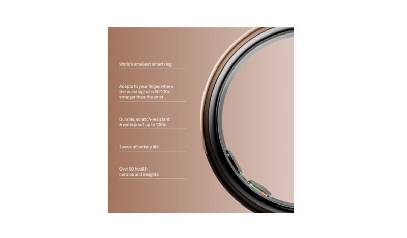 Alternative view of Oura Smart Ring 5 Size 10 - Deep Rose (JZ90-63469-10)
