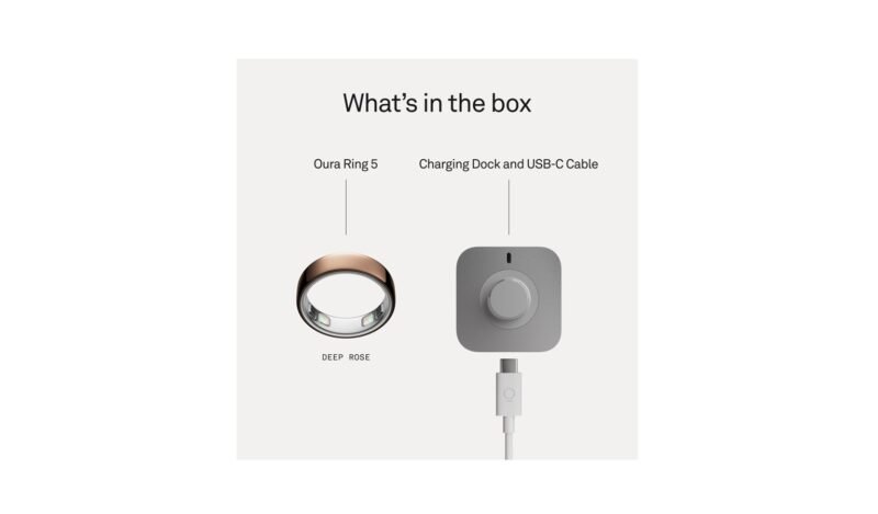 Oura Smart Ring 5 Size 10 - Deep Rose (JZ90-63469-10) - Image 8